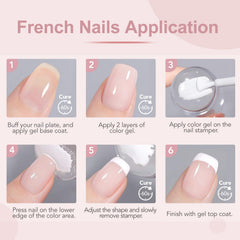GAOY white polish bottle for classic French tip look