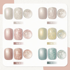 GAOY Gel Polish Set Pink White Blue shades for versatile design.