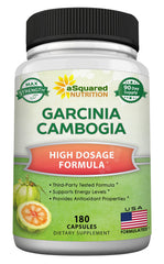 Garcinia Cambogia 1600mg per serving bottle with 180 capsules