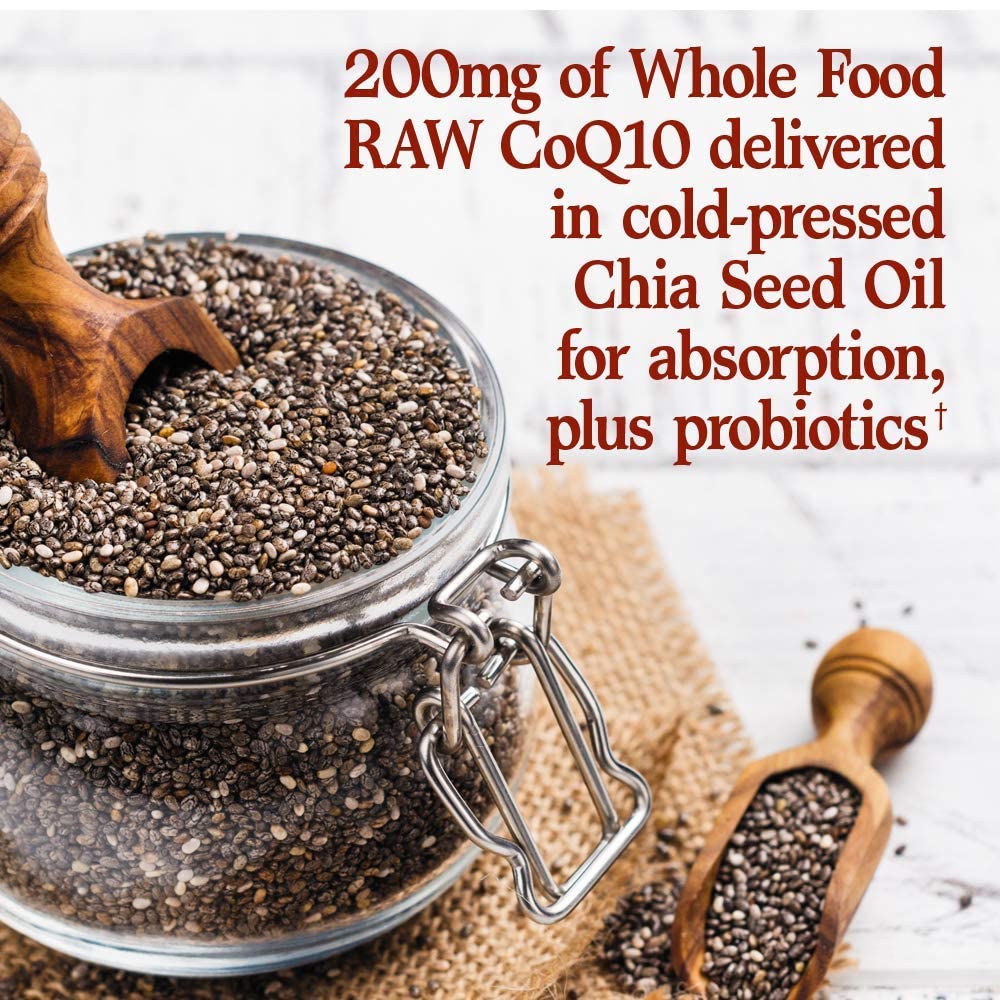Chia seed oil bottle from Garden of Life for plant-based nutrition.