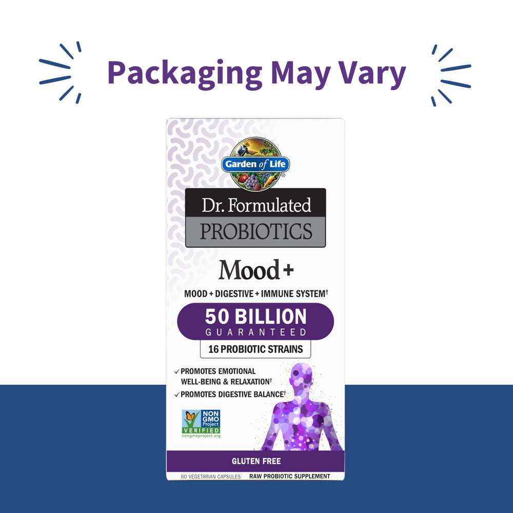 Mood+ Probiotic with Ashwagandha packaging and bottle