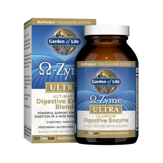 Garden of Life Omega-Zyme Ultra 180 capsules bottle