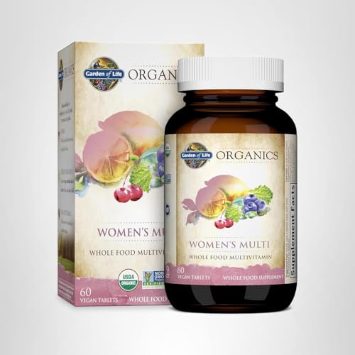 Shelf-ready Garden of Life Organics Women's Multivitamin bottle