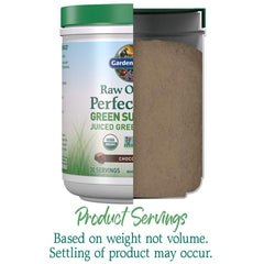 Garden of Life Raw Organic Perfect Food Chocolate non-GMO label emphasizes clean sourcing.