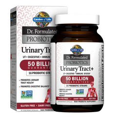 Hero image: Garden of Life Urinary Tract+ probiotic with Pacran cranberry, 60 vegetarian capsules