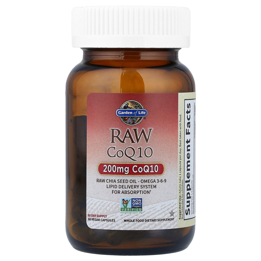 Garden of Life vegan Omega 3-6-9 bottle shown for heart and joint wellness.