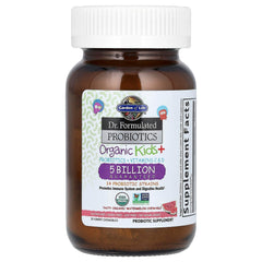 Illustration highlighting 14 probiotic strains for kids
