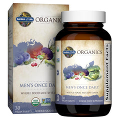 Bottle of Garden of Life Organics Men's Once Daily Multivitamin