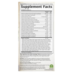 Nutrition label and ingredients list on the bottle