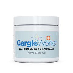 GargleWorks bottle featuring natural mineral-based mouthwash
