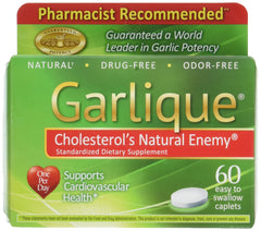 Garlique garlic dietary supplement caplets bottle - 60 caplets