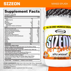 Gaspari SizeOn Mango Splash scoop-dispense for convenient intra-workout fueling