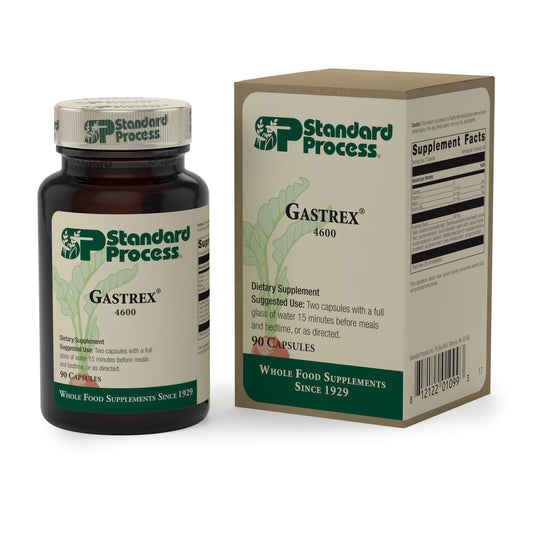 Gastrex bottle label showing digestion support