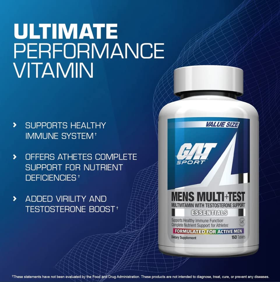 Ingredient list of GAT SPORT Men's Multi + Test