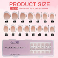 GAWRJ durable French-tip press-ons for long-lasting wear
