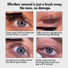 Gazelle Softouch quick-removal for DIY lash extensions without damage