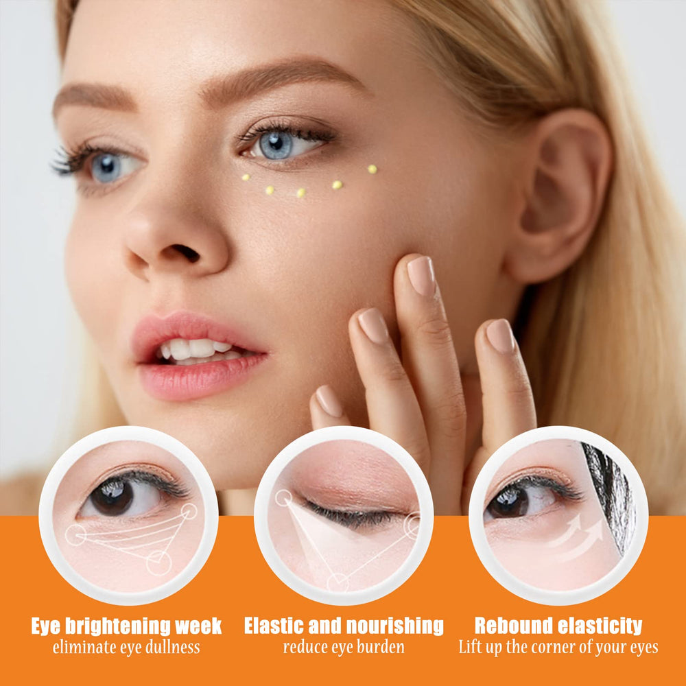 gcdat eye cream packaging and jar shown on clean surface.