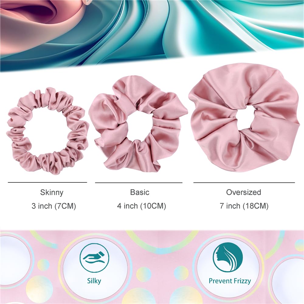 Gebelle satin scrunchies Skinny texture close-up demonstrates snag-free hair control