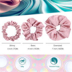 Gebelle satin scrunchies Skinny texture close-up demonstrates snag-free hair control