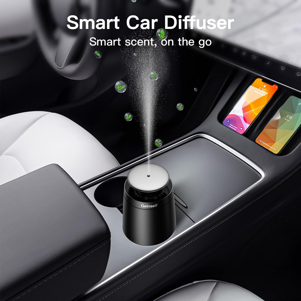 Geinself aluminum mini scent diffuser — cup-holder friendly interior aroma boost