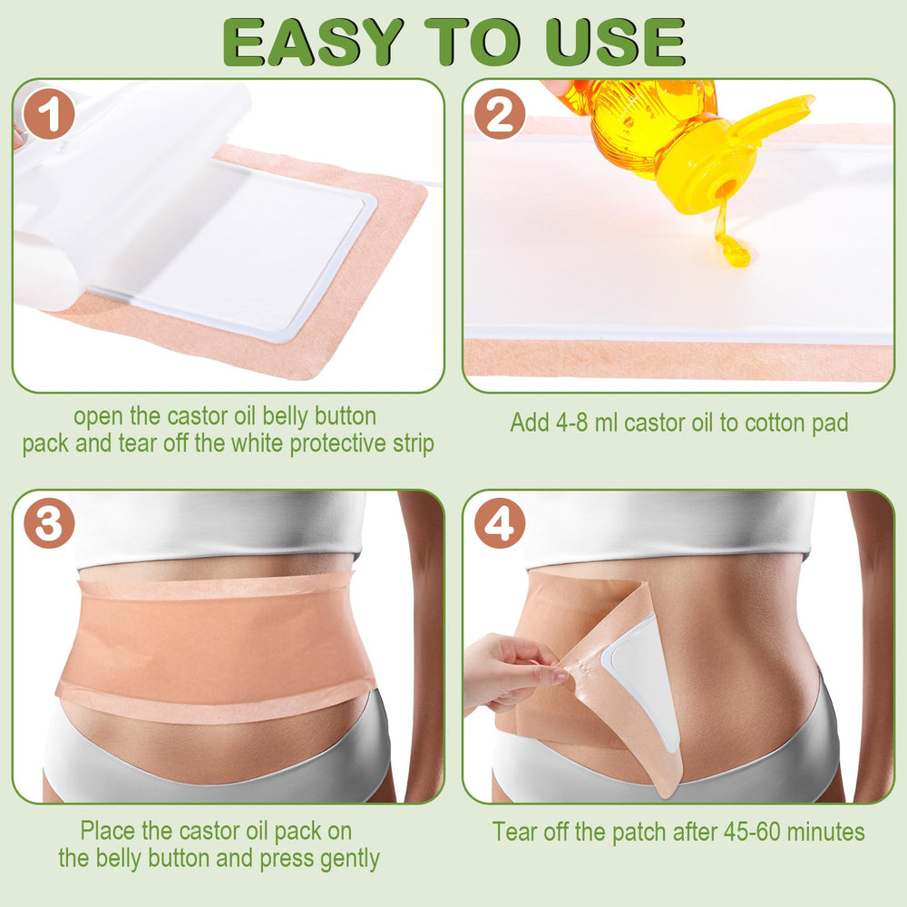 Anti-leakage design castor oil wrap pads