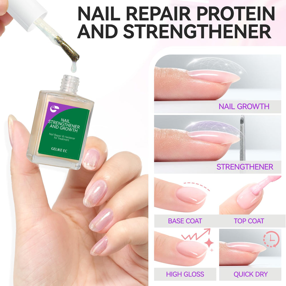 Gelike EC glitter pink nail polish highlights fast-dry shine