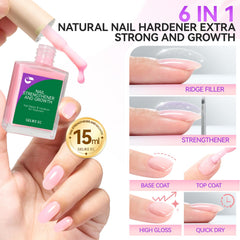 gelike ec Milky Pink nail polish swatch on natural nail