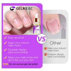 Nourishing ingredients in Gelike ec remover support nail health during use.