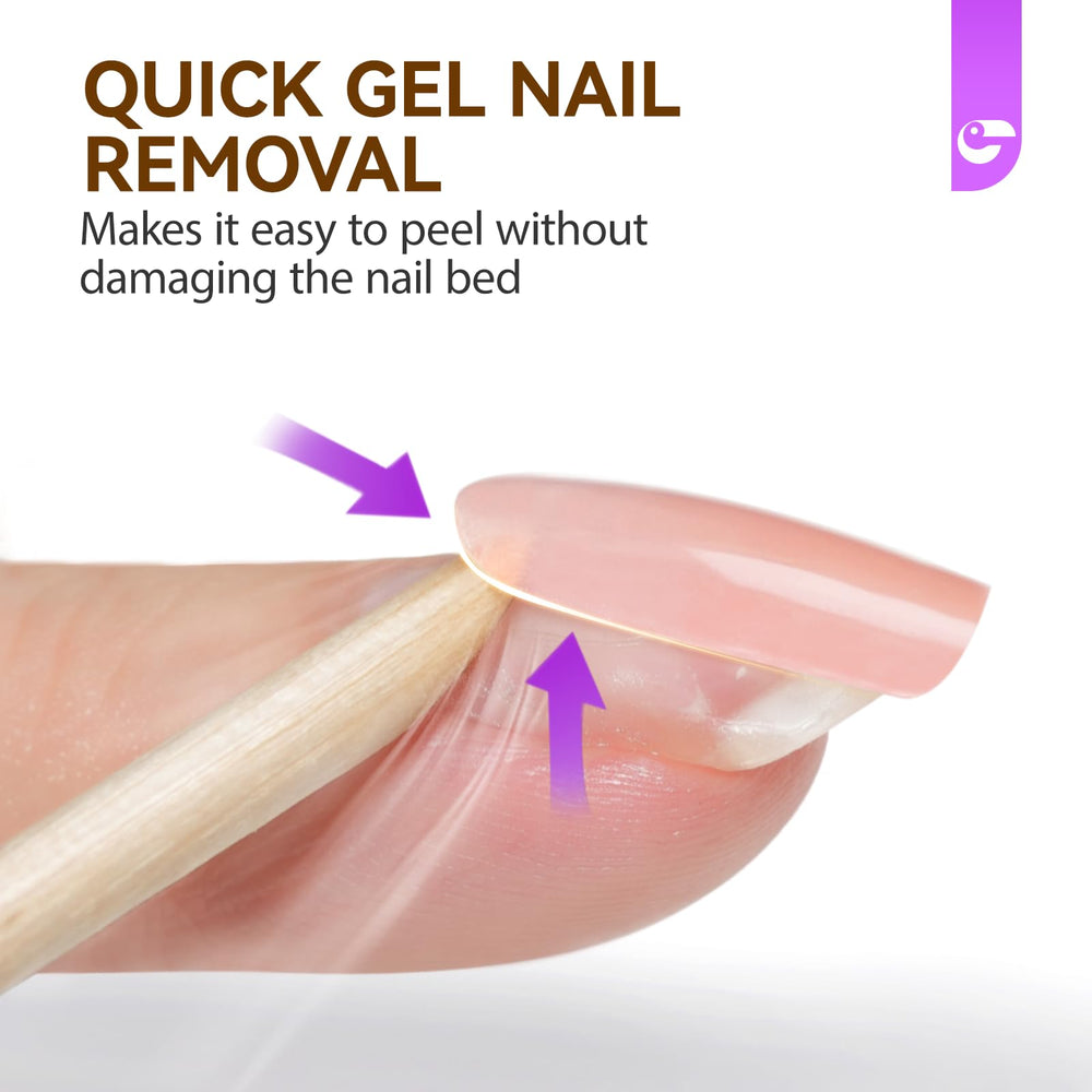 Gelike ec glue remover pour showing quick dissolution action.