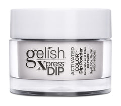 Gelish Xpress Dip bottle shot showing fast-drying formula for quick manicure prep
