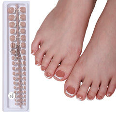 GELLAKTIK French Tip toe nails kit offers salon-ready pedicure visuals