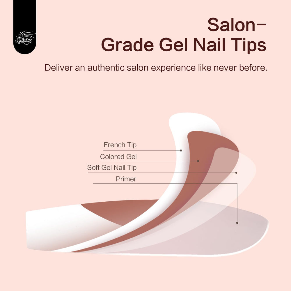 GELLAKTIK pre-colored French pink toe nails simplify DIY nail art