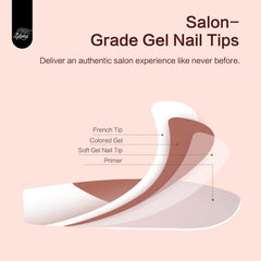 GELLAKTIK pre-colored French pink toe nails simplify DIY nail art