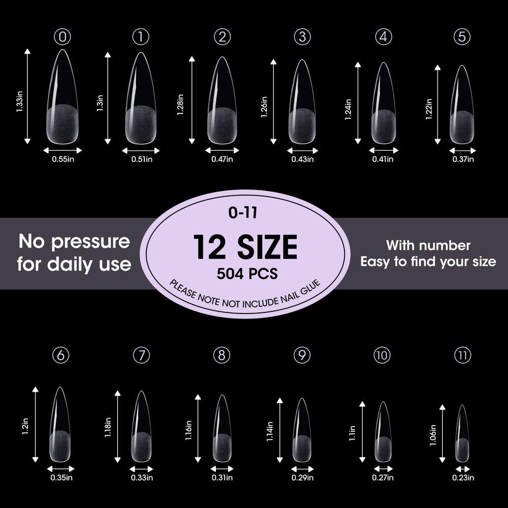 Pre-numbered tips simplify size selection for quick applications.