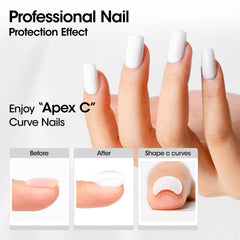 GELLEN builder gel thick consistency aids nail shaping and apex creation.