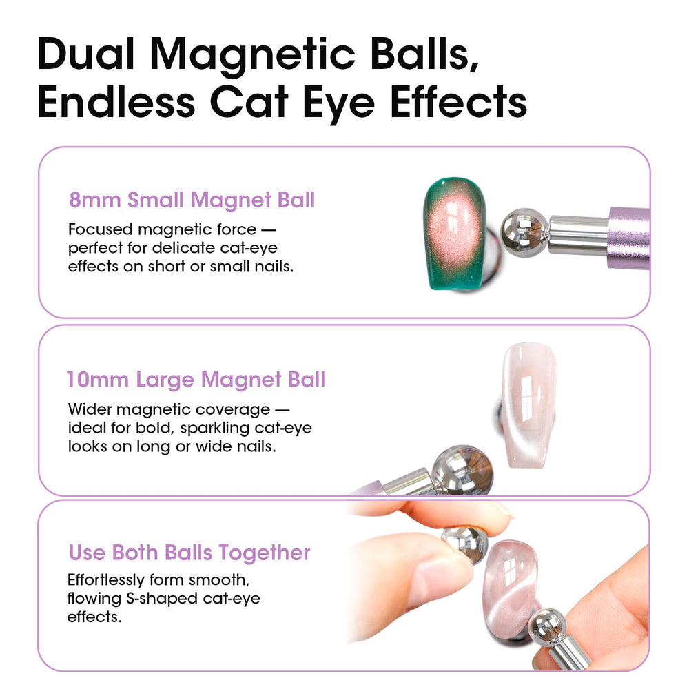 GELLEN cat-eye effect galaxy swirl demonstrated near wet polish