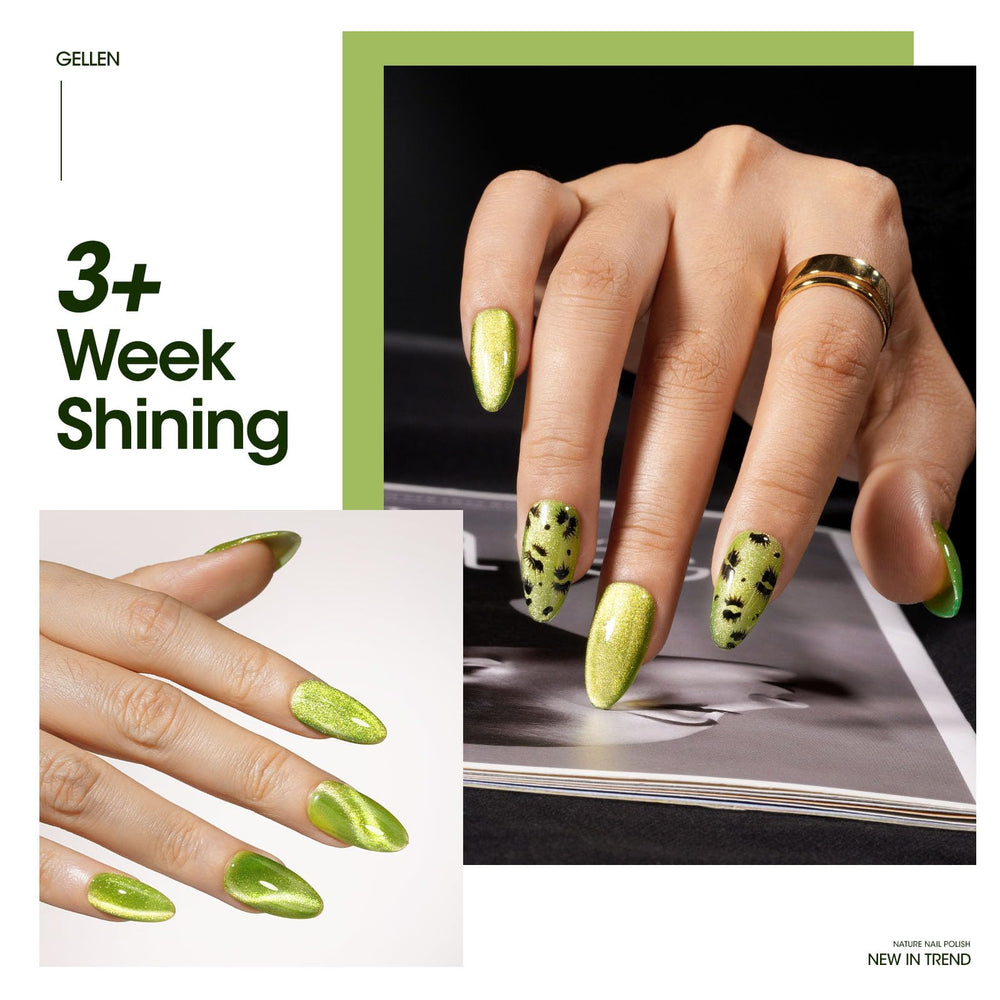 Nail with LED curing delivers a long-lasting, glossy finish.