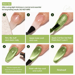 Professional look with magnet-enabled art tool for versatile nail designs.