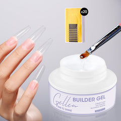 GELLEN Clear Builder Gel 30g for durable, natural-looking nail extensions
