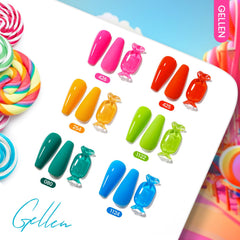 GELLEN deep pink and red bottles showcase bold color options