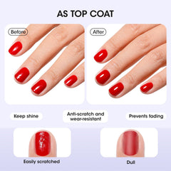 GELLEN high shine finish bottle delivers salon like gloss on nails.