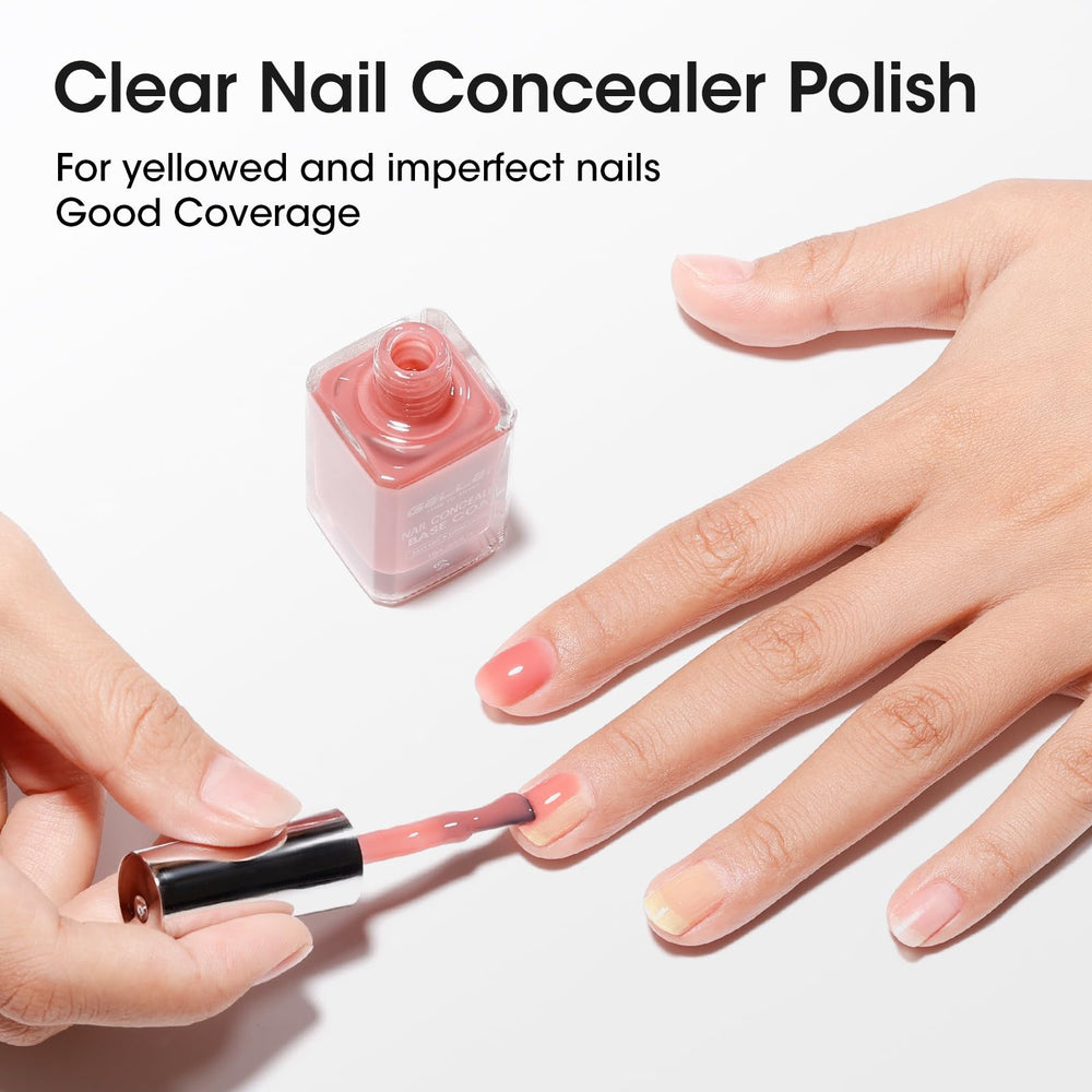 GELLEN Dusty rose base coat with calcium strengthens nails.