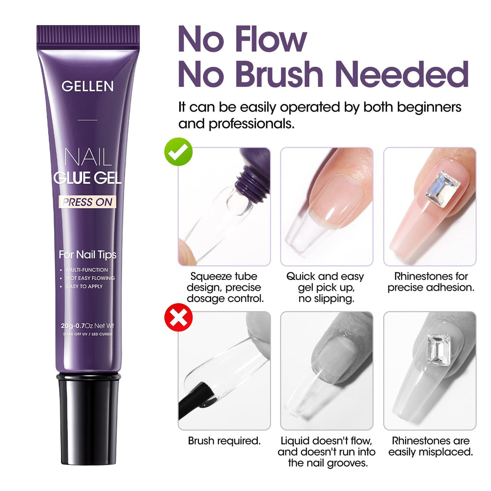 GELLEN nail art glue supports 3D designs and decorative nail art.