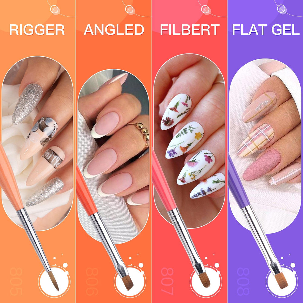 GELLEN nail brush filbert for versatile shading and shaping.