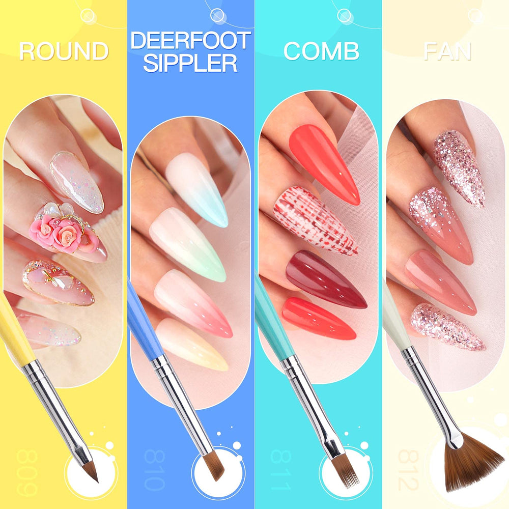GELLEN nail brush French tip for clean, crisp tips.