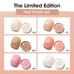 GELLEN Neutual Regular Nail Polish palette shows classic pink and milky white options