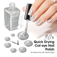 GELLEN pink silver champagne nail polish swatch with sparkle