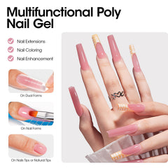 GELLEN poly gel enables 3D nail art and textured designs