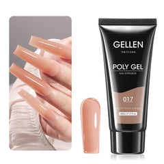GELLEN poly gel 60g natural nude swatch for versatile seasonal manicures.