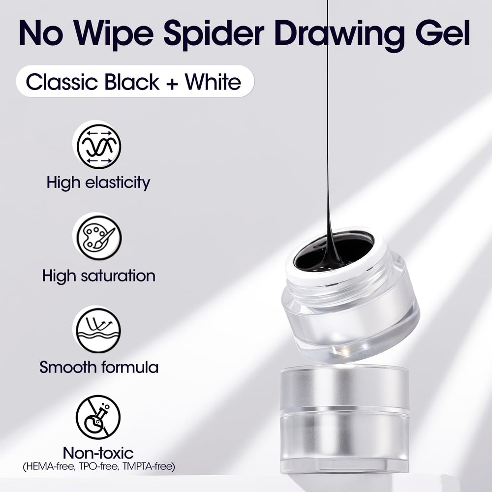 GELLEN Spider Gel elastic formula enables precise one-stroke line work.